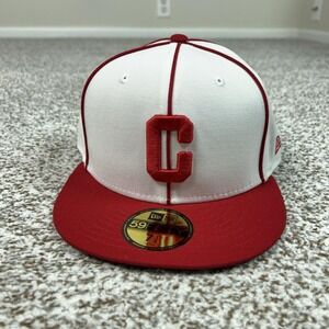 Pittsburgh Crawfords Mens Hat Cap 7 1/4 White Red New Era 59Fifty Negro Leagues